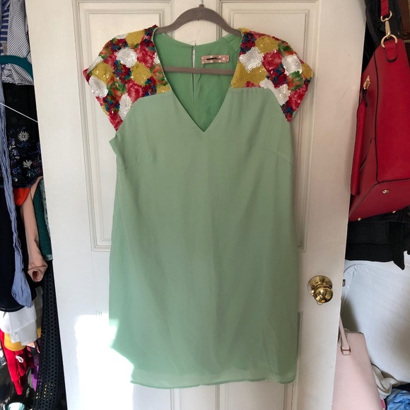 Modcloth Dresses & Skirts - Traffic People Sequin Shoulder Dress